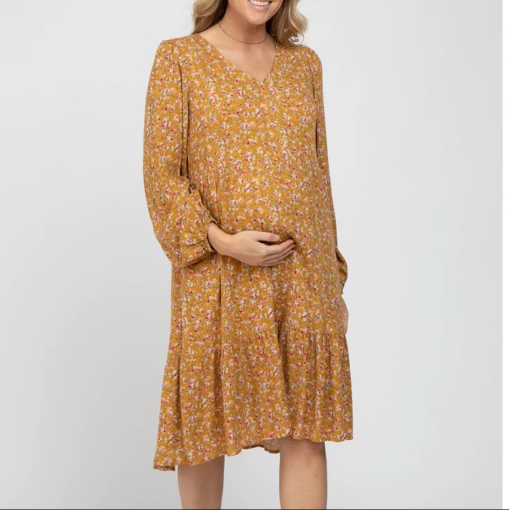 Pink blush maternity dress